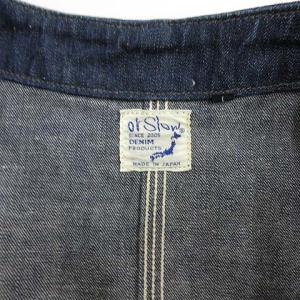 orSlow ジャケット デニム Gジャン ジージャン ノーカラー 1 S インディゴ
