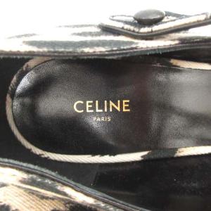 CELINE ベビーズTバー パンプス トリオンフロゴ レオパード ベージュ ブラック