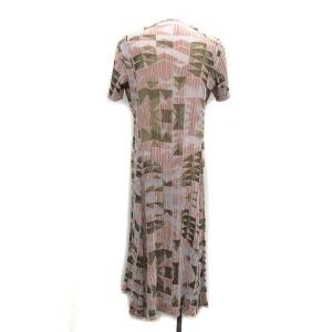 ISSEY MIYAKE 19AW プリーツボトルネックワンピース ピンク