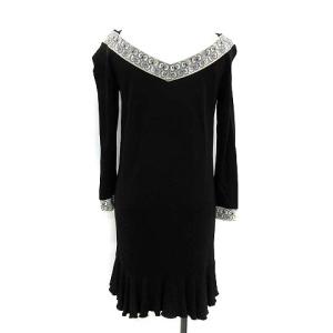 Emilio Pucci ワンピース ひざ丈 長袖 プリント I42 L 黒