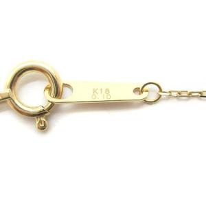 agete ネックレス ペンダント K18 一粒ダイヤモンド DIAMOND 0.10ct
