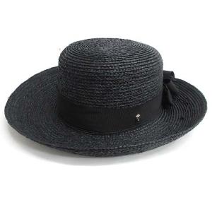 19SS ラフィア 麦わら帽子 ハット Newport  リボン ブラック