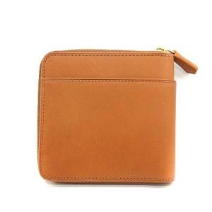 genten 財布 札入れ 二つ折り ラウンドファスナー レザー