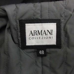 ARMANI COLLEZIONI 中綿ステンカラーコート ブラック