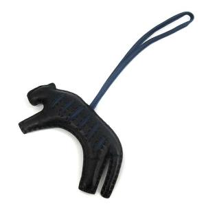 19AW バッグチャーム ROOROO ルールー レザー ブルーサフィール