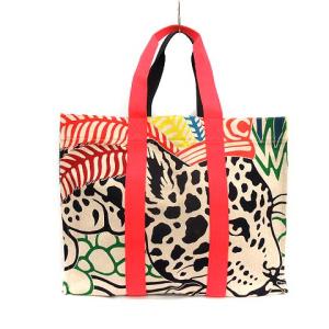 HERMES 19AW ビーチバッグ Cabas de plage Jaguar Quetzal ベージュ