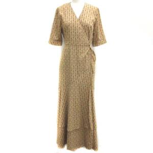 1 S 19SS ストライプフラワーカシュクール ワンピース