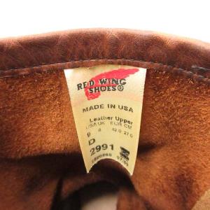 RED WING 09年製  エンジニアブーツ ミディアム レザー USA製 9D 27.0cm 茶 ブラウン