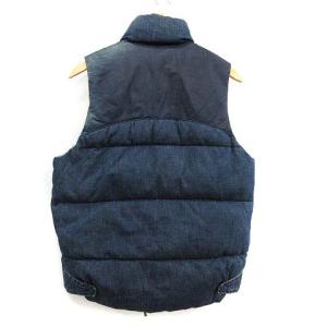 REMI RELIEF ダウンベスト アウター デニム レザー 切替 L インディゴ