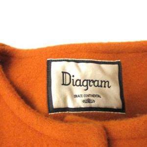 Diagram GRACE CONTINENTAL 18AW コート ノーカラー ロング アウター マフラー付き