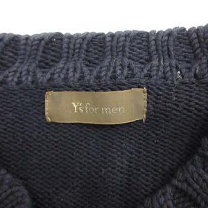 Y's for men ヨウジヤマモト 96AW 90’S ヴィンテージ ニット セーター 長袖 アーカイブ ロング ウール 紺 ネイビー