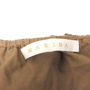 MARIHA ワンピース フレア ロング マキシ丈 半袖 茶 ブラウン