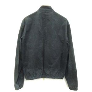 dunhill M レザージャケット ブルゾン アウター ジップアップ カーフスキン 子牛革 スエード トルコ製 ネイビー