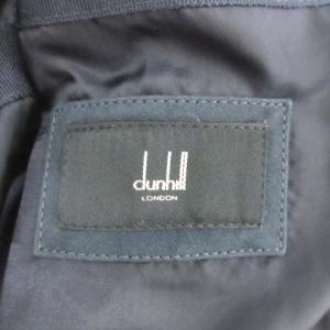 dunhill M レザージャケット ブルゾン アウター ジップアップ カーフスキン 子牛革 スエード トルコ製 ネイビー