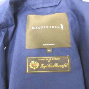 MACKINTOSH ロロピアーナ 40 L ステンカラーコート フード アウター 紺 ネイビー