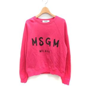 MSGM MILANO スウェット トレーナー ロゴ 裏起毛 コットン L ピンク