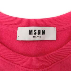 MSGM MILANO スウェット トレーナー ロゴ 裏起毛 コットン L ピンク