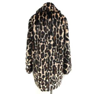 HYSTERIC GLAMOUR フェイクファー4ツ釦チェスターコート レオパード F