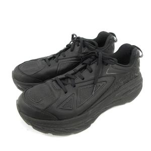 HOKA ONE ONE スニーカー シューズ ボンダイ レザー ワイド BONDI LTR WIDE レザー USA8.5 26.5cm 黒 ブラック