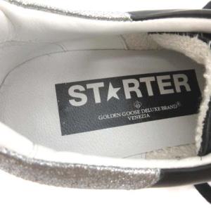 GOLDEN GOOSE 36 23cm スニーカー スターター STARTER シューズ レザー ラメ 黒 ブラック