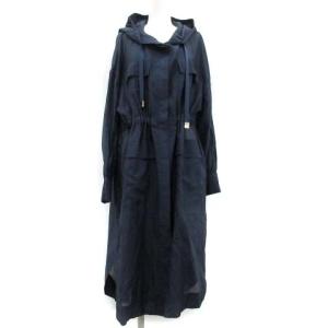 20SS シルクギャザーワークコート ロング シルク混