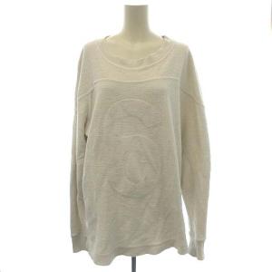 MM6 エムエムシックス スウェット パイル素材 トレーナー ロゴ M ライトベージュ