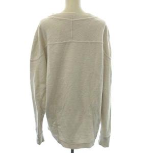 Martin Margiela 6 MM6 エムエムシックス スウェット パイル素材 トレーナー ロゴ M ライトベージュ