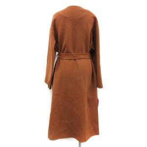 Noble 19AW ビーバーフォールドラペルコート ロング ウール 38 M キャメル