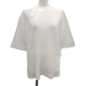 19AW カットソー メッシュプリーツ 五分袖 3 L 白