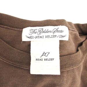 REMI RELIEF ロンT  Tシャツ カットソー 長袖 後染め F 茶