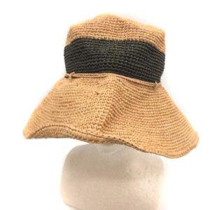ハット 麦わら帽子 ラフィア ベージュ カーキ