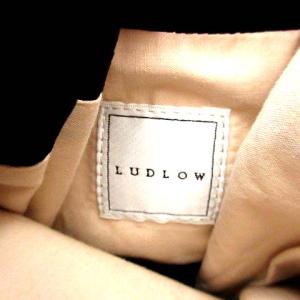 LUDLOW 巾着 ハンドバッグ ショルダー ベロア ポーチ 黒 