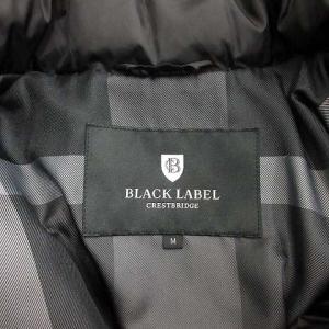 BLACK LABEL CRESTBRIDGE 17AW フーテッドコート ダウンライナー 裏地チェック ブラック