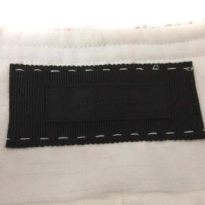 TO BE CHIC 40 L ジャケット ノーカラー ツイード 白 緑 赤