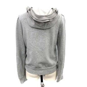 TO BE CHIC パーカー スウェット フリル リボン ビーズ ジップアップ 40 グレー