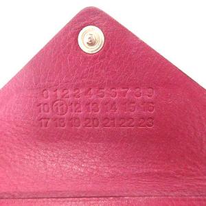 Martin Margiela 11 カードケース 名刺入れ レザー 4ステッチ ボルドー ワイン 赤 
