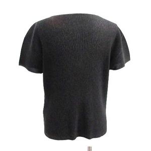 PLEATS PLEASE ISSEY MIYAKE カットソー 半袖 クルーネック 3 L 黒