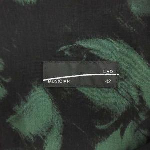 LAD MUSICIAN DECHINE BIG S/S SHIRT INKJET FEATHER オープンカラーシャツ 半袖 フェザー柄 42