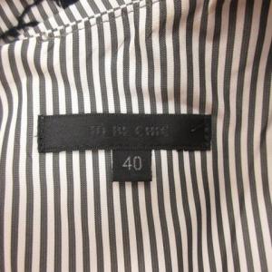 TO BE CHIC ワンピース ロング ミモレ丈 ノースリーブ 花柄 刺繍 ストライプ 40 L 黒 グレー