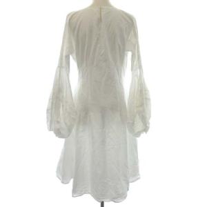 Merlette XS ワンピース フレア ロング ボリュームスリーブ 長袖 白 ホワイト