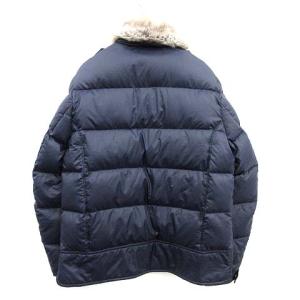 Neil Barrett ダウンジャケット アウター ジップアップ ファー L 紺 ネイビー
