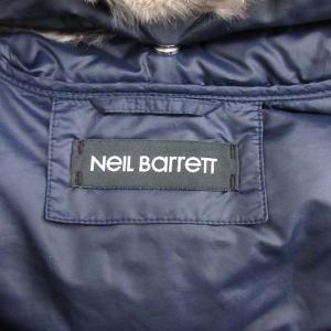 Neil Barrett ダウンジャケット アウター ジップアップ ファー L 紺 ネイビー