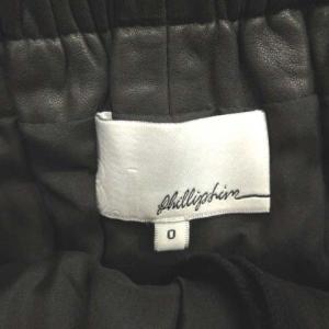 3.1 phillip lim パンツ ラムレザー テーパード 0 S カーキ