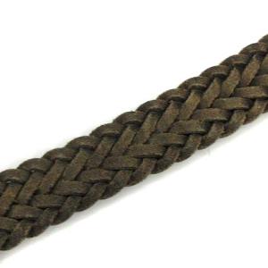 White house Cox ベルト PLAITED BELT 編み込み レザー 34 85 黒 ブラック