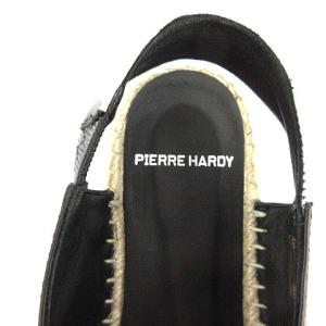 PIERRE HARDY サンダル フラット アルファスリング バッグ エスパドリーユ ポインテッドトゥ 39 25.0cm 黒 ブラック