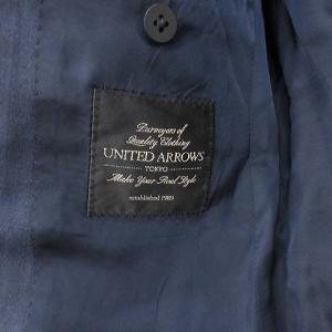 UNITED ARROWS スーツ セットアップ 上下 テーラードジャケット パンツ 2B センターベント 44 S 紺 ネイビー