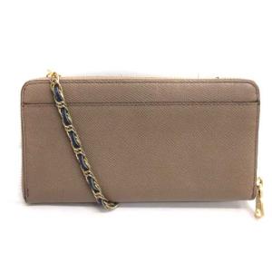 A.D.M.J. チェーンウォレットバッグ ビジュー グレージュ