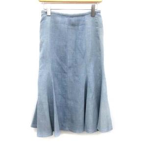 MICHAEL KORS COLLECTION スカート ロング フレア ウール 2 M 水色 ライトブルー