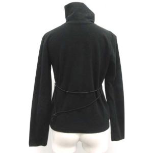 PRADA SPORT S カットソー フリース タートルネック 長袖 黒 ブラック