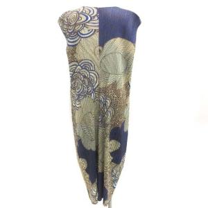 PLEATS PLEASE ISSEY MIYAKE 18AW 2 M massシリーズ ワンピース プリーツ 青 茶